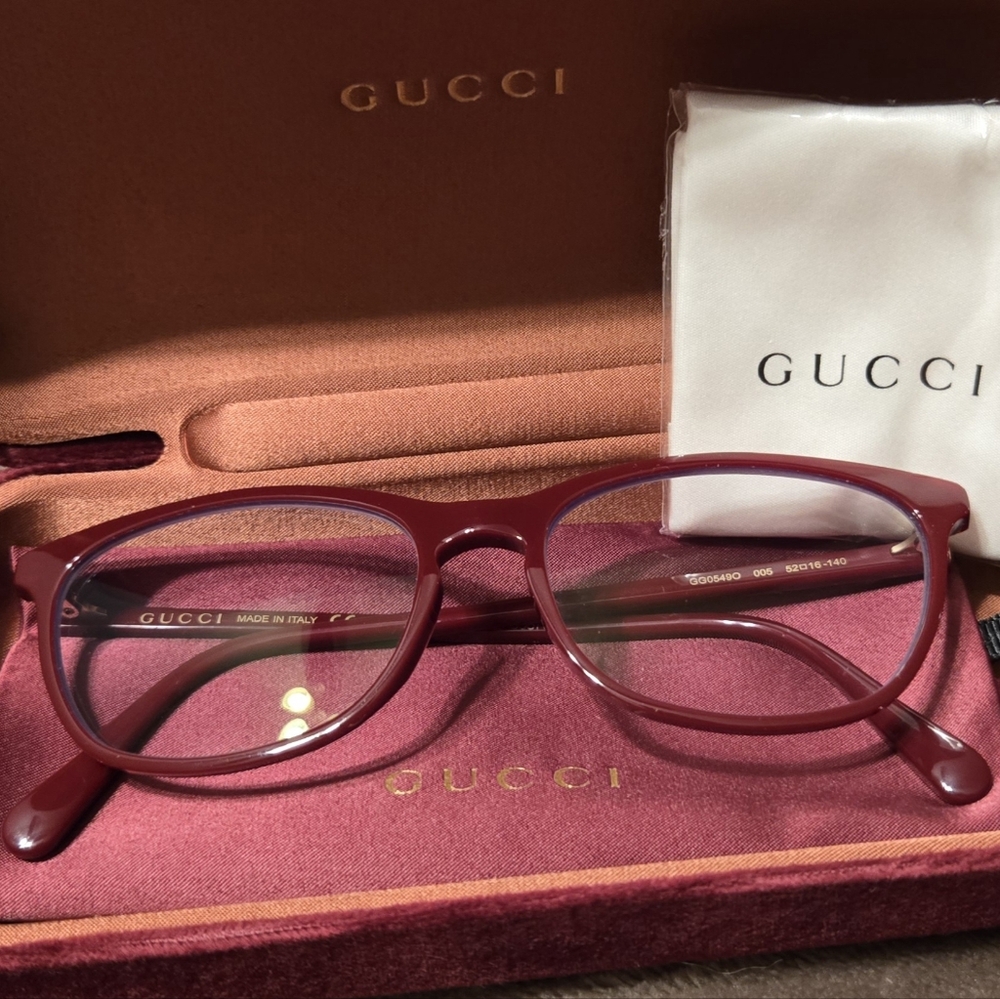 Gucci Burgundy Glasses - Picture 8 of 8